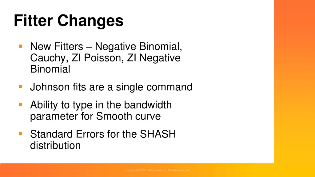 fitter changes