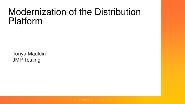 modernization of the distribution platform