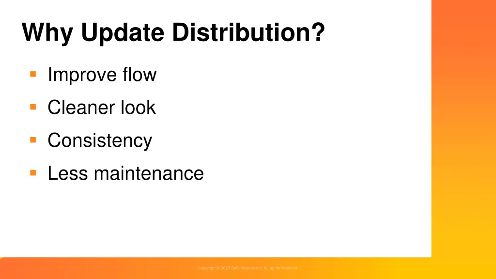 why update distribution