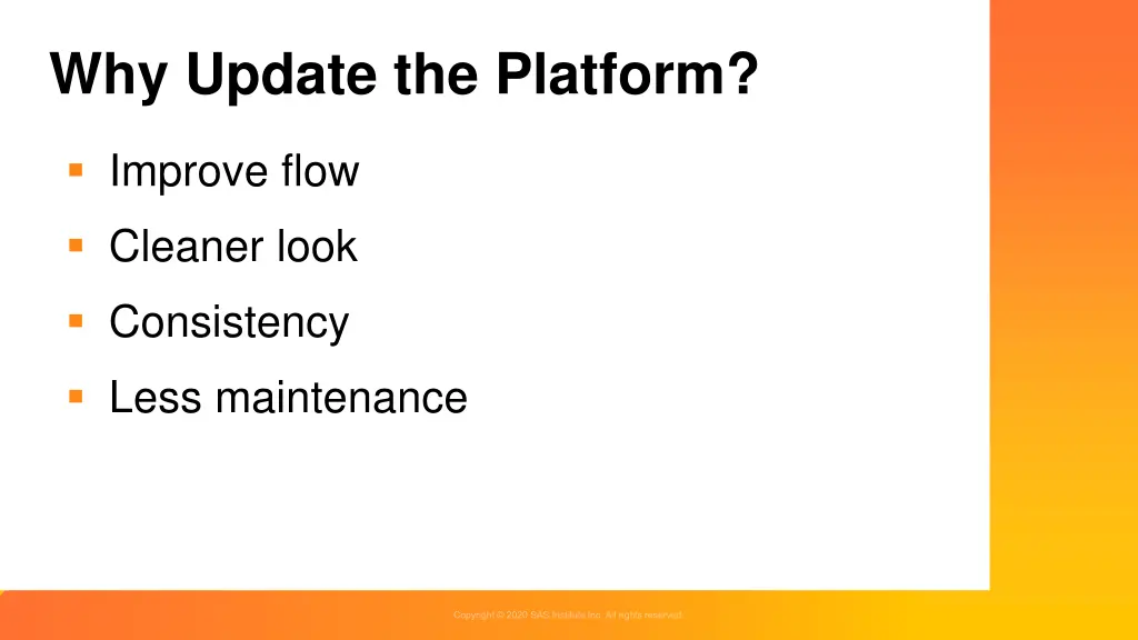 why update the platform