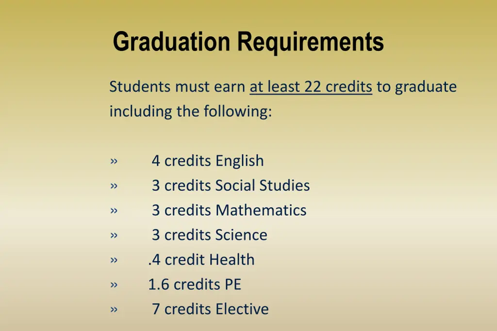 graduation requirements