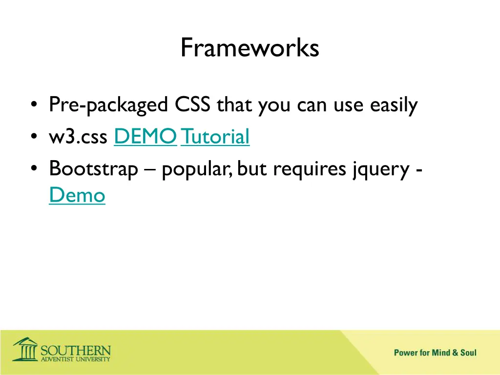 frameworks