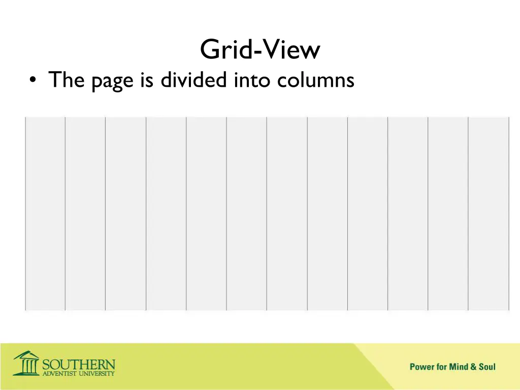 grid view