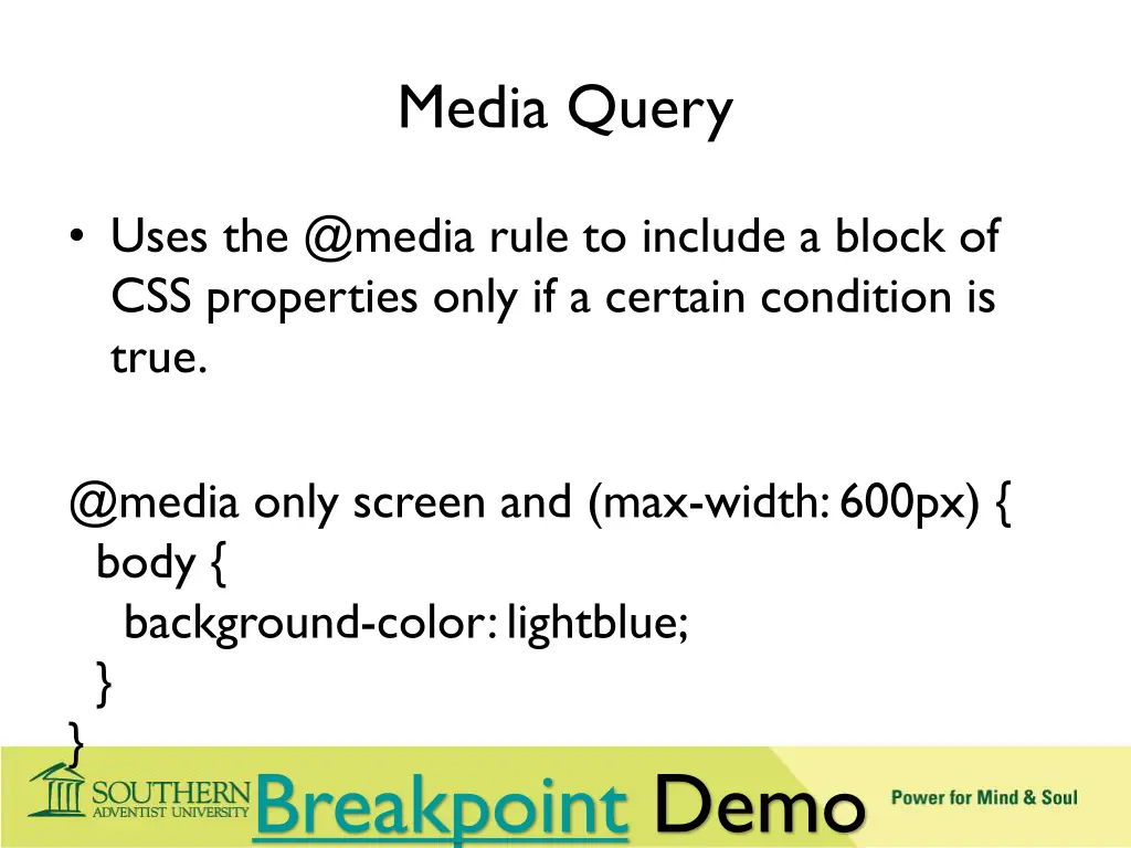media query