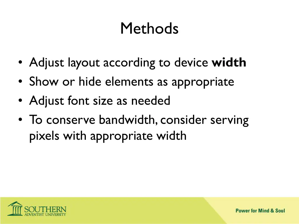 methods