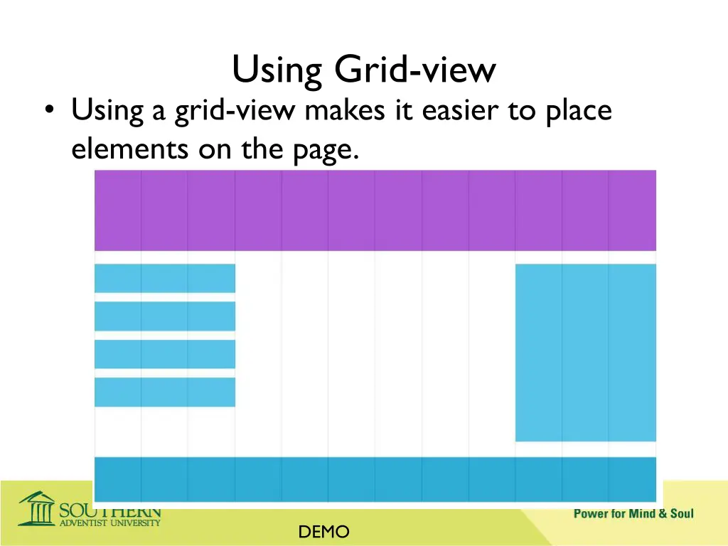 using grid view