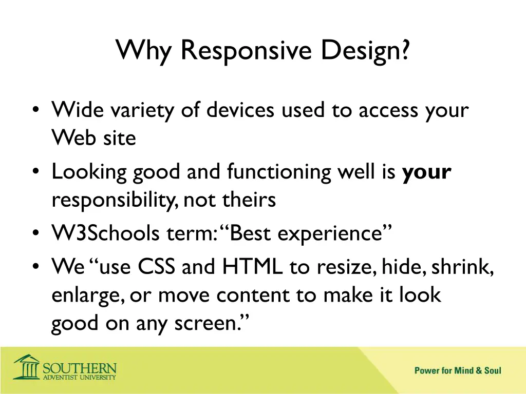 why responsive design