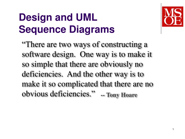 design and uml sequence diagrams