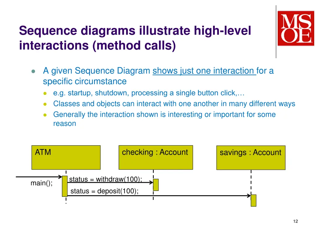 sequence diagrams illustrate high level