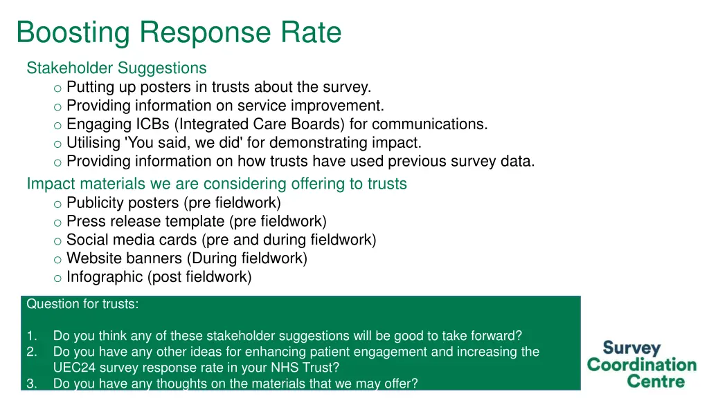 boosting response rate