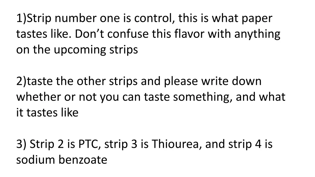 1 strip number one is control this is what paper