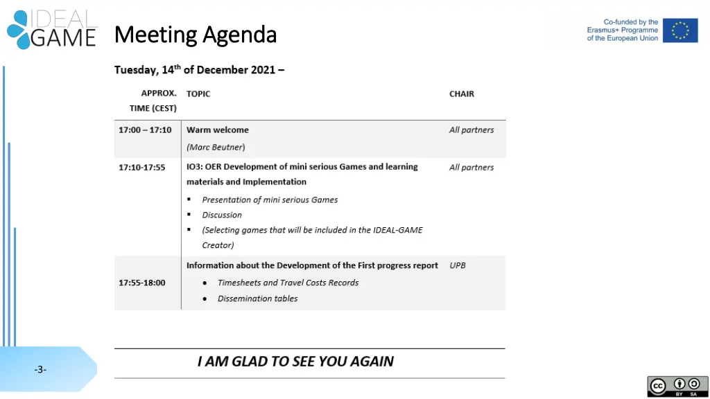 meeting agenda meeting agenda