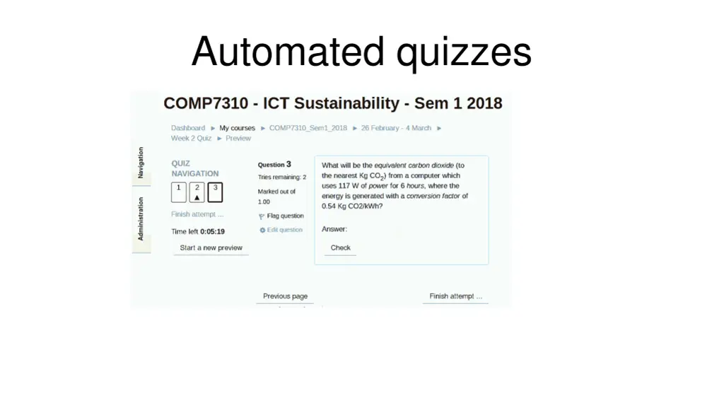 automated quizzes