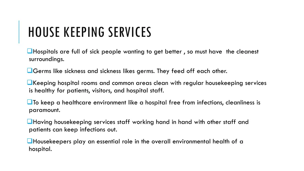 house keeping services