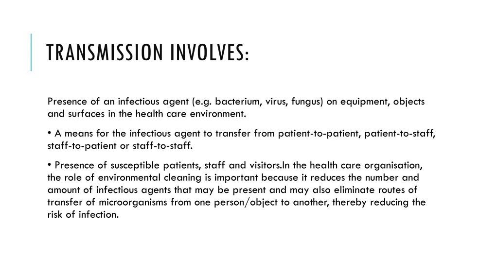 transmission involves