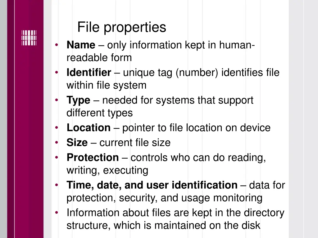 file properties