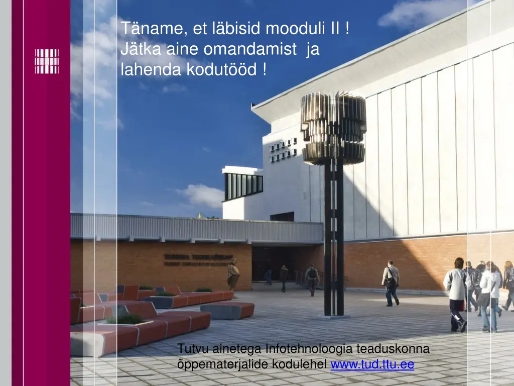 t name et l bisid mooduli ii j tka aine
