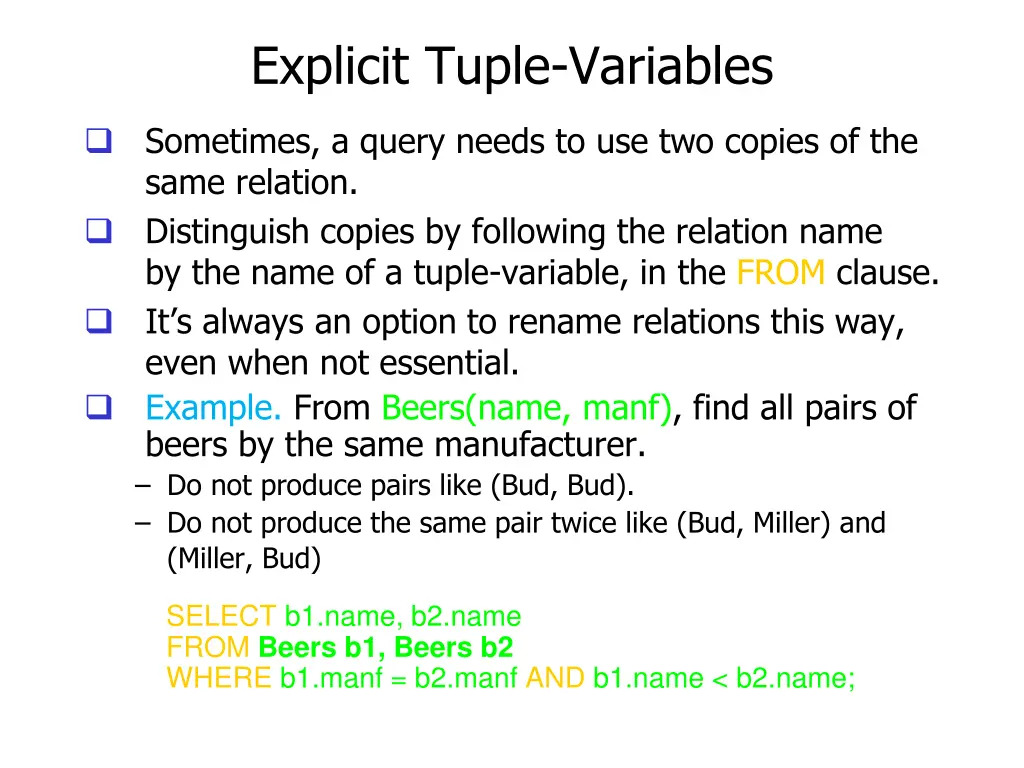 explicit tuple variables 1