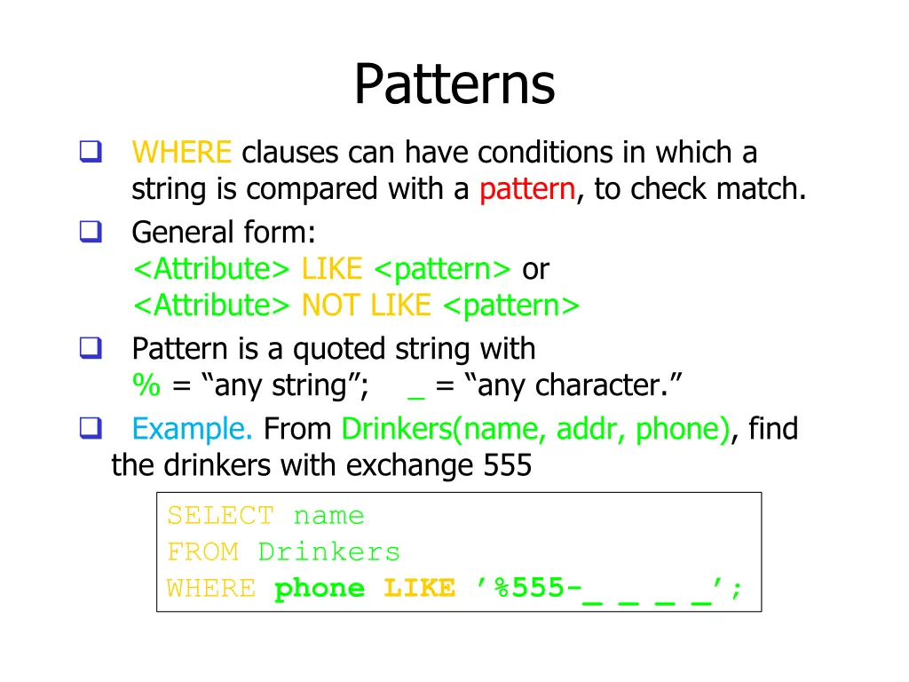 patterns 1
