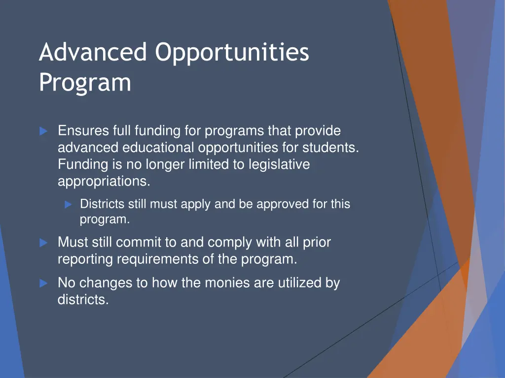 advanced opportunities program
