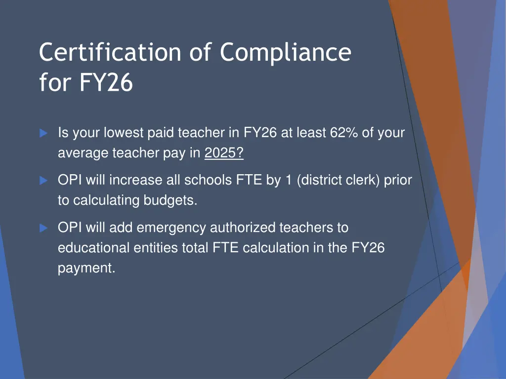 certification of compliance for fy26 1