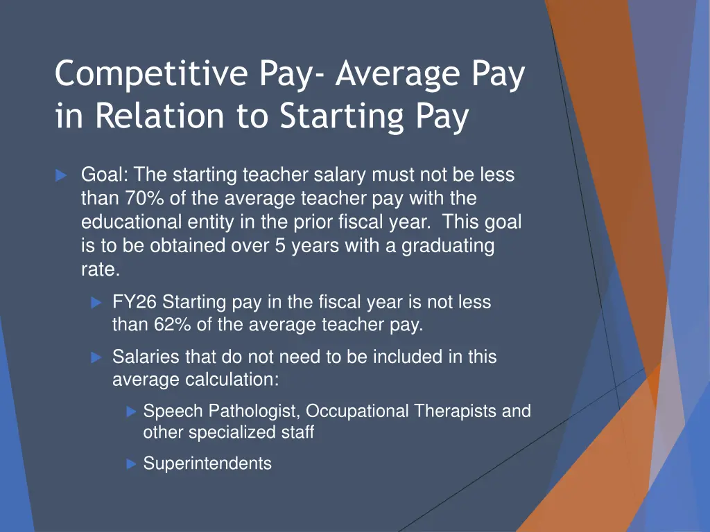 competitive pay average pay in relation