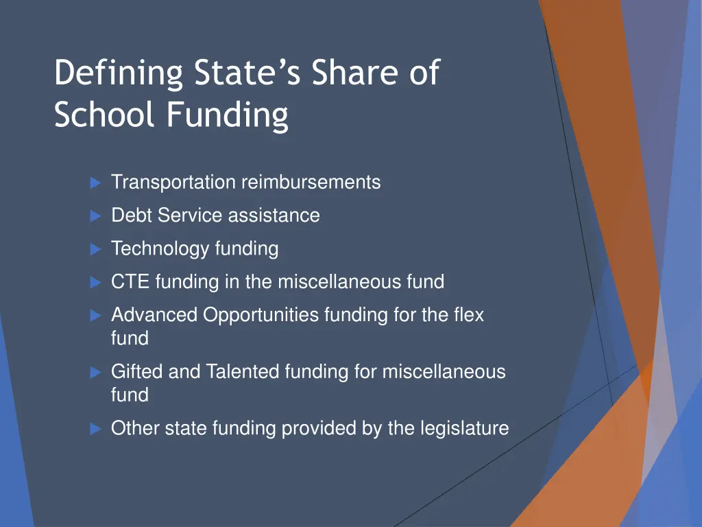 defining state s share of school funding 1