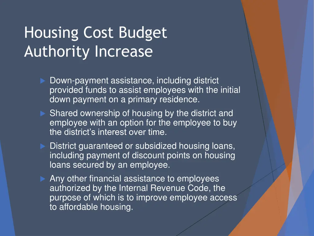 housing cost budget authority increase 2