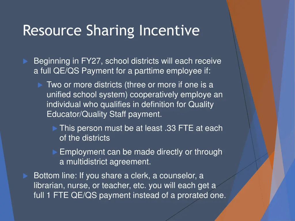 resource sharing incentive