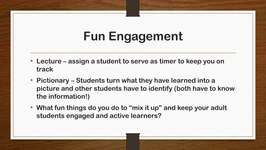 fun engagement