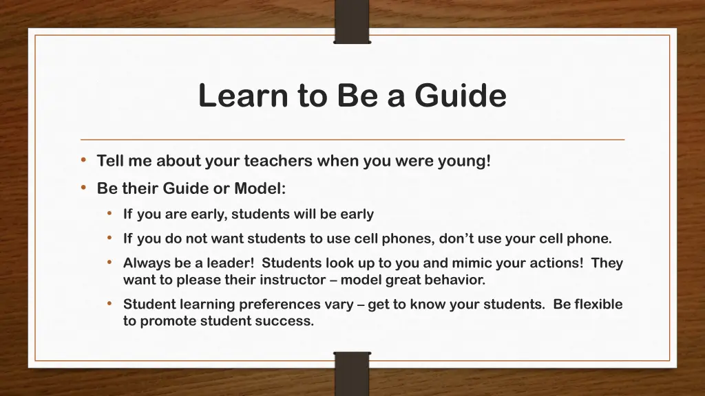 learn to be a guide