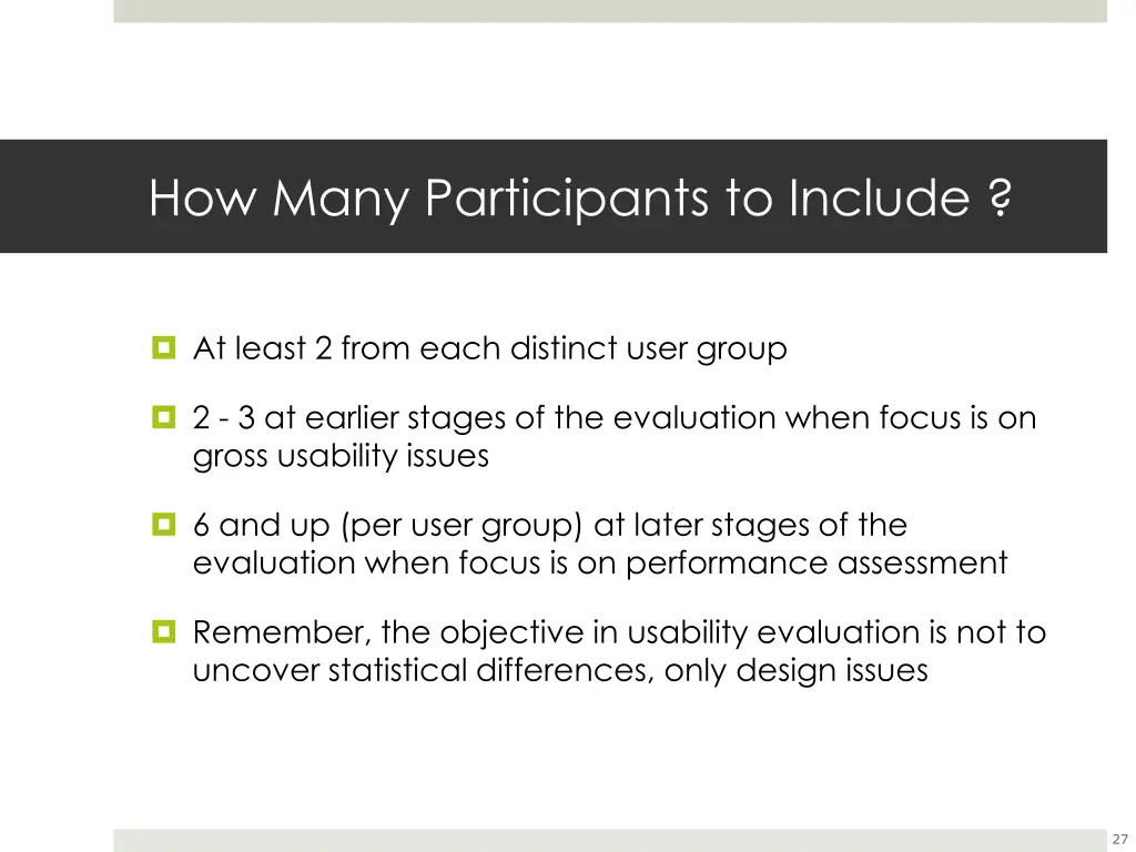 how many participants to include