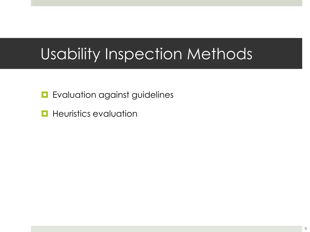 usability inspection methods