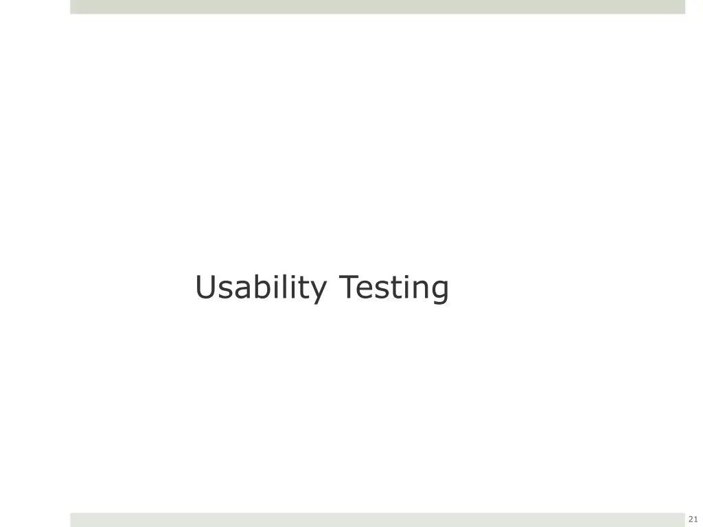usability testing