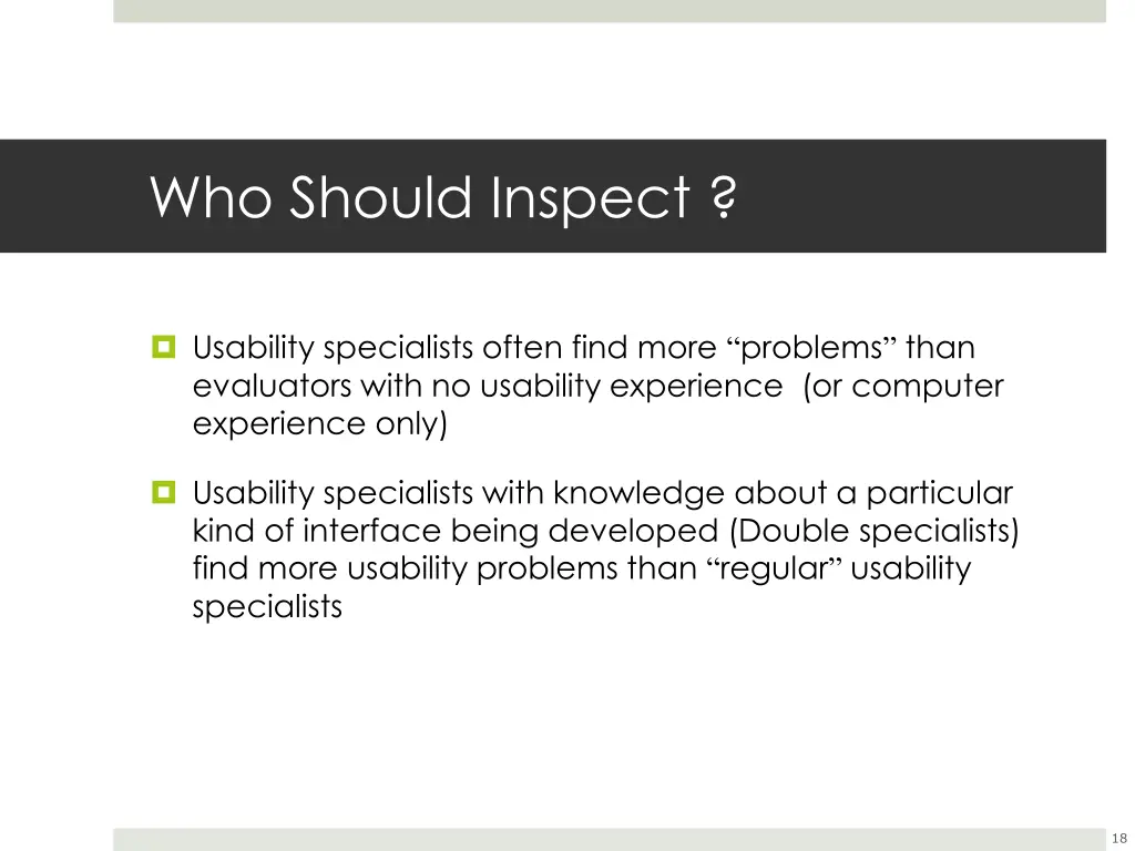 who should inspect
