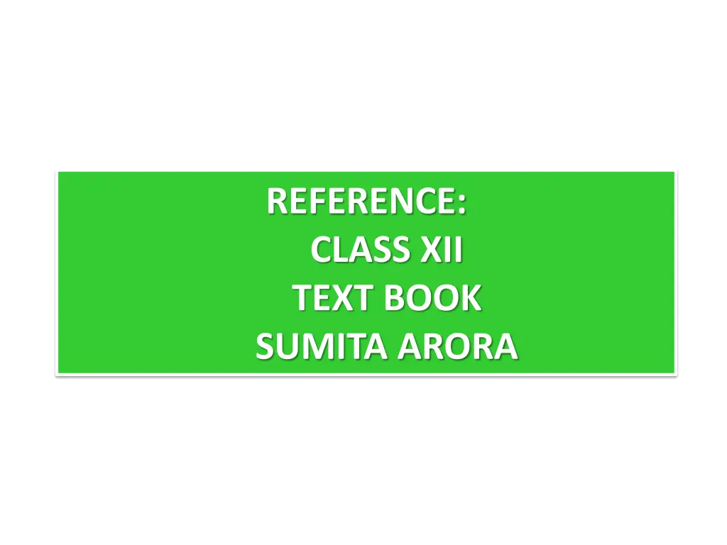 reference class xii text book sumita arora