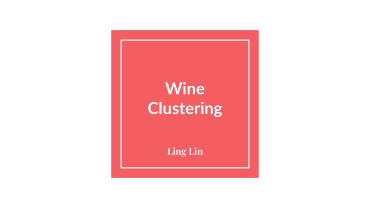 wine clustering