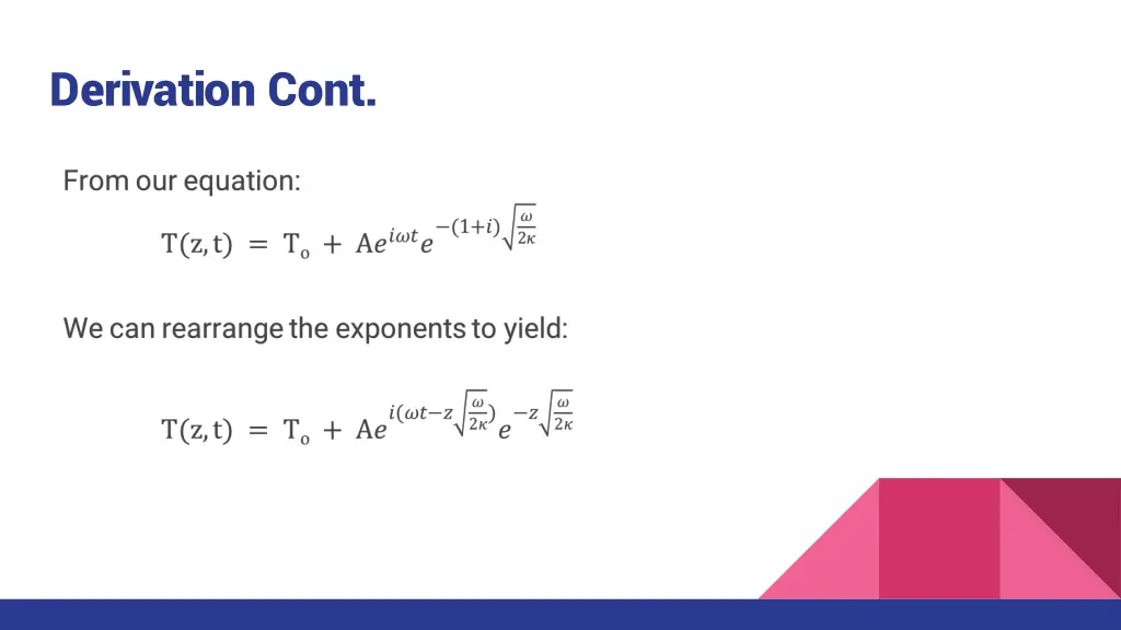 derivation cont 2