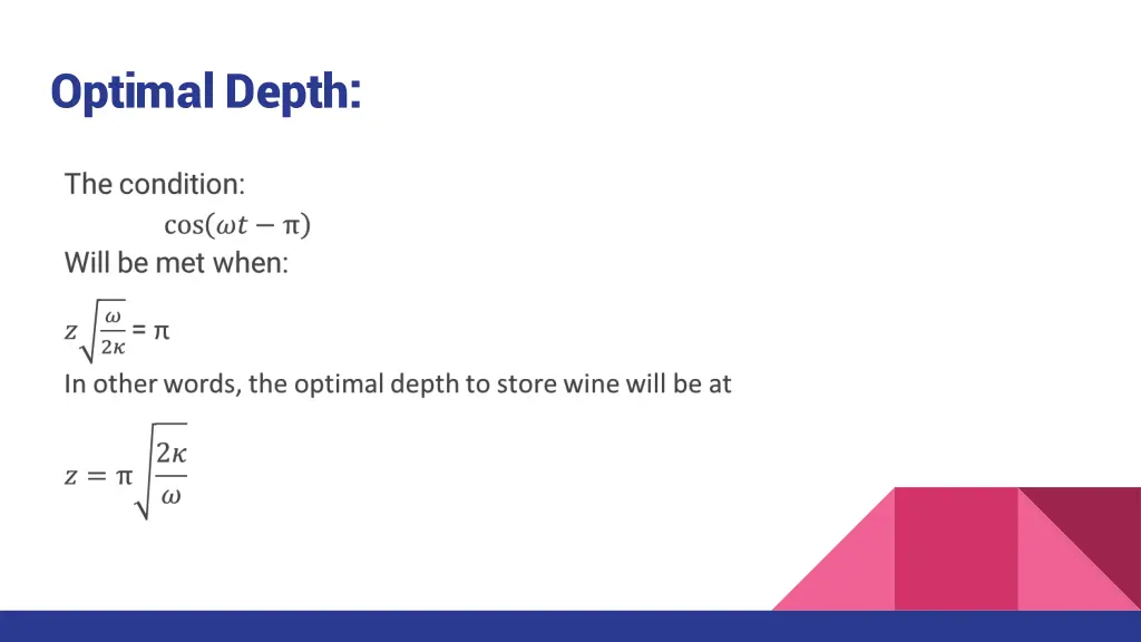 optimal depth 1