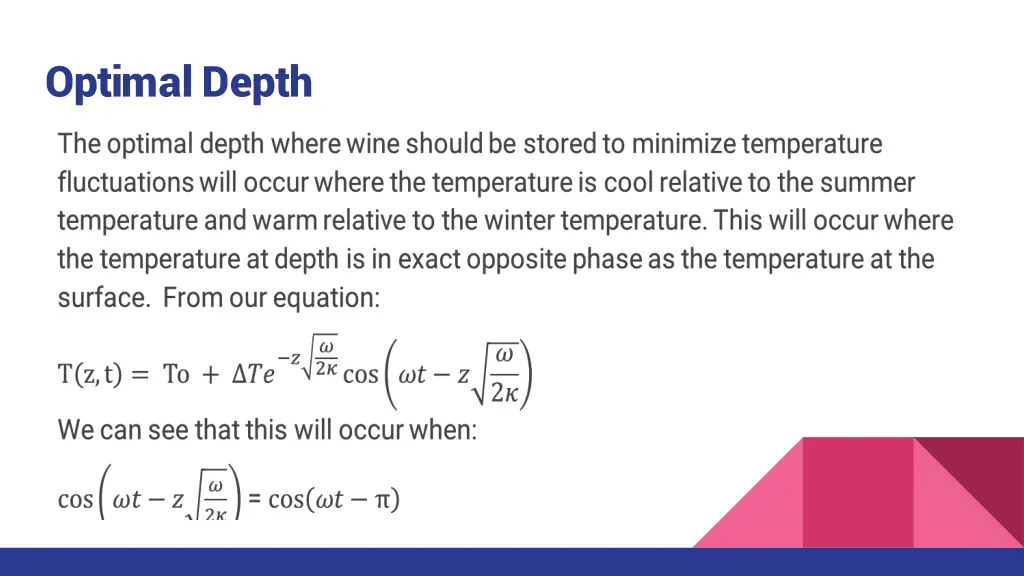 optimal depth