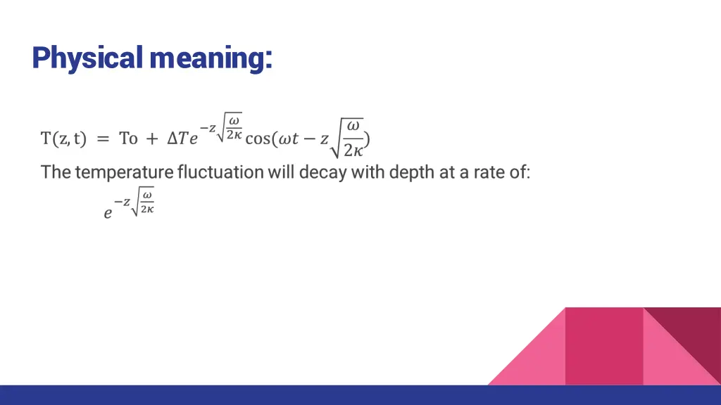 physical meaning