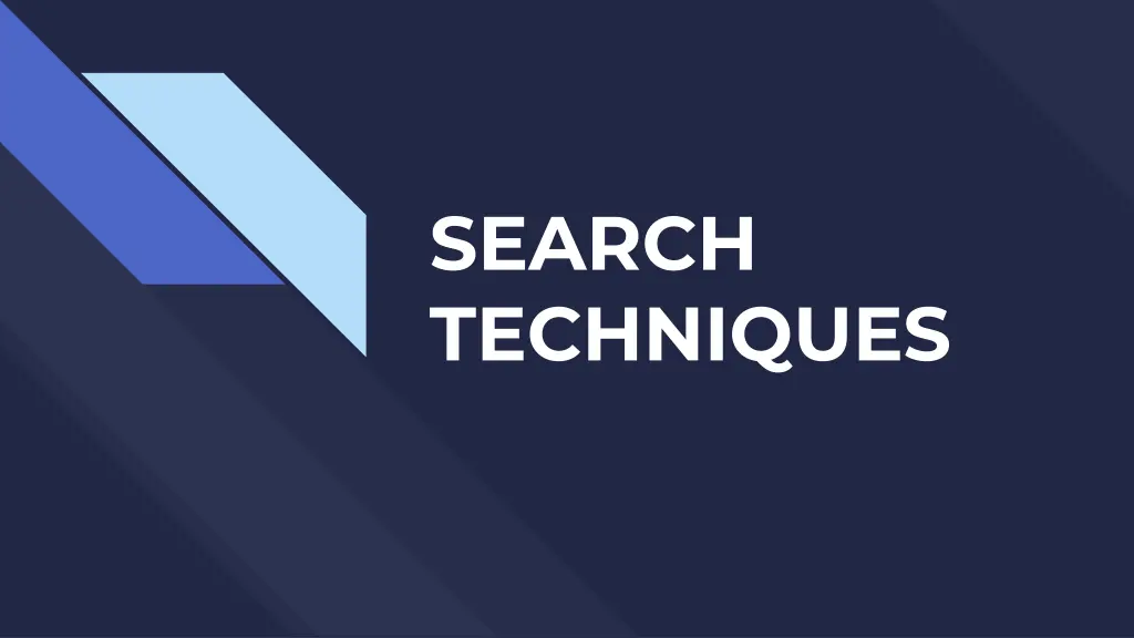 search techniques