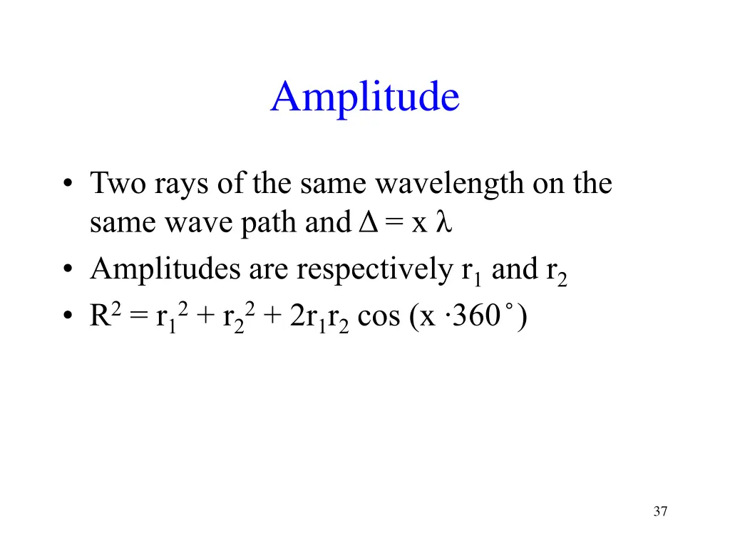 amplitude