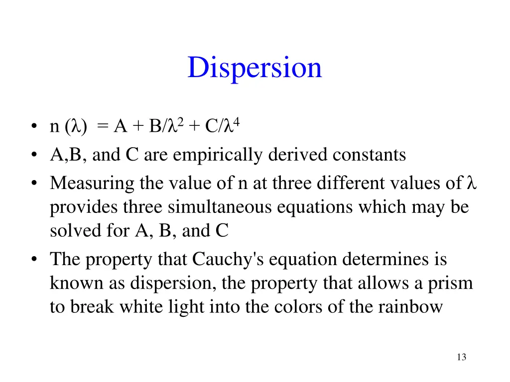 dispersion