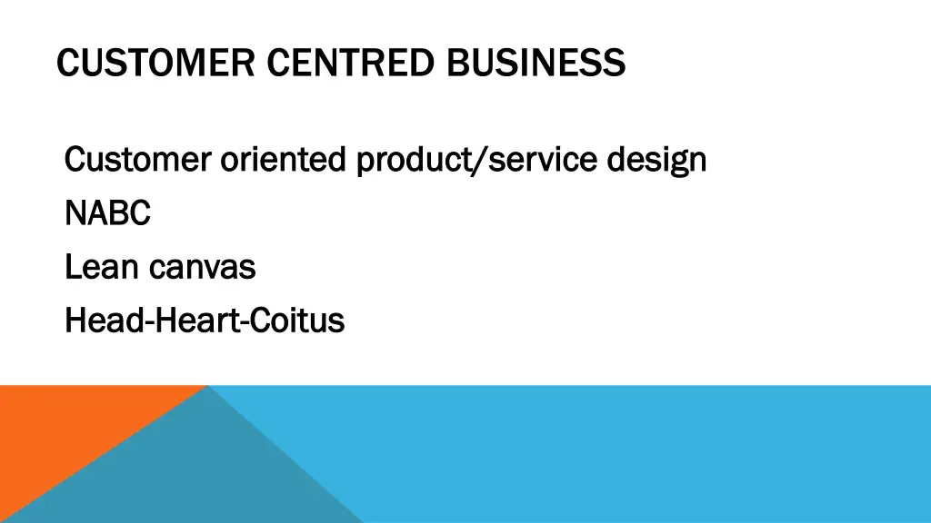 customer centred business