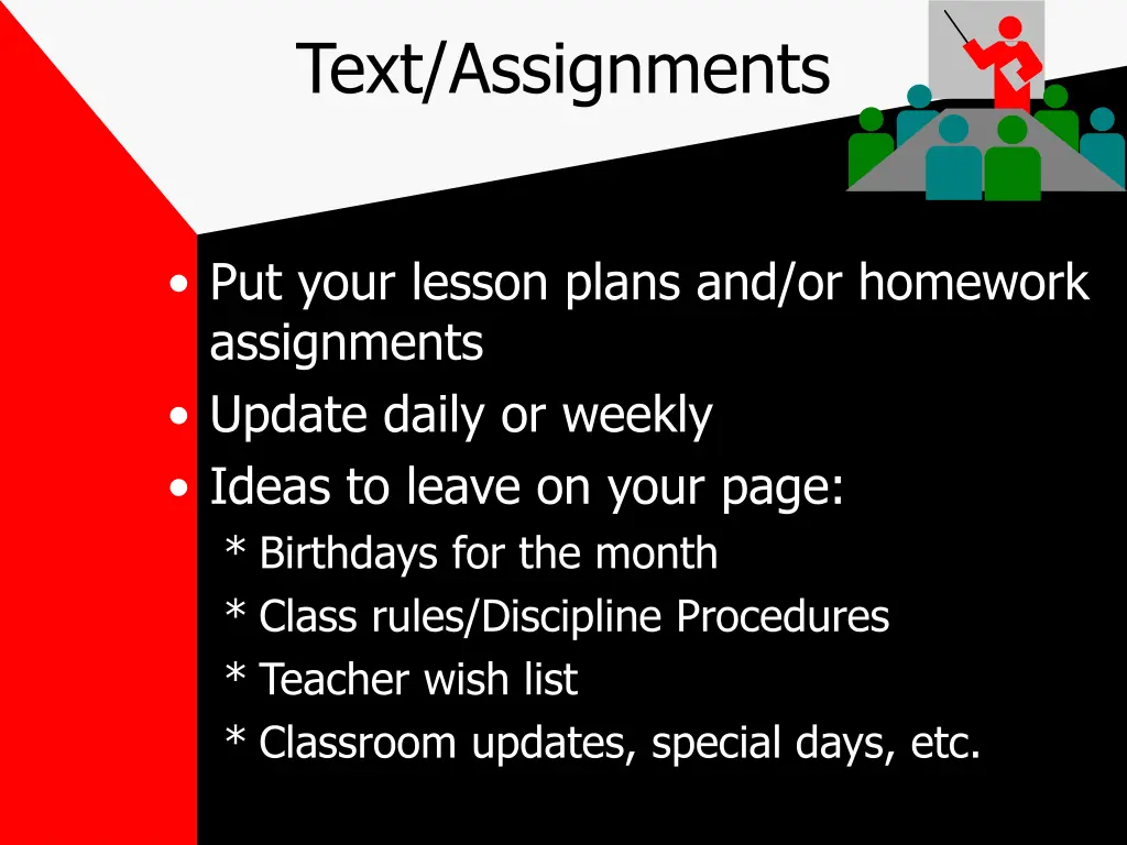 text assignments