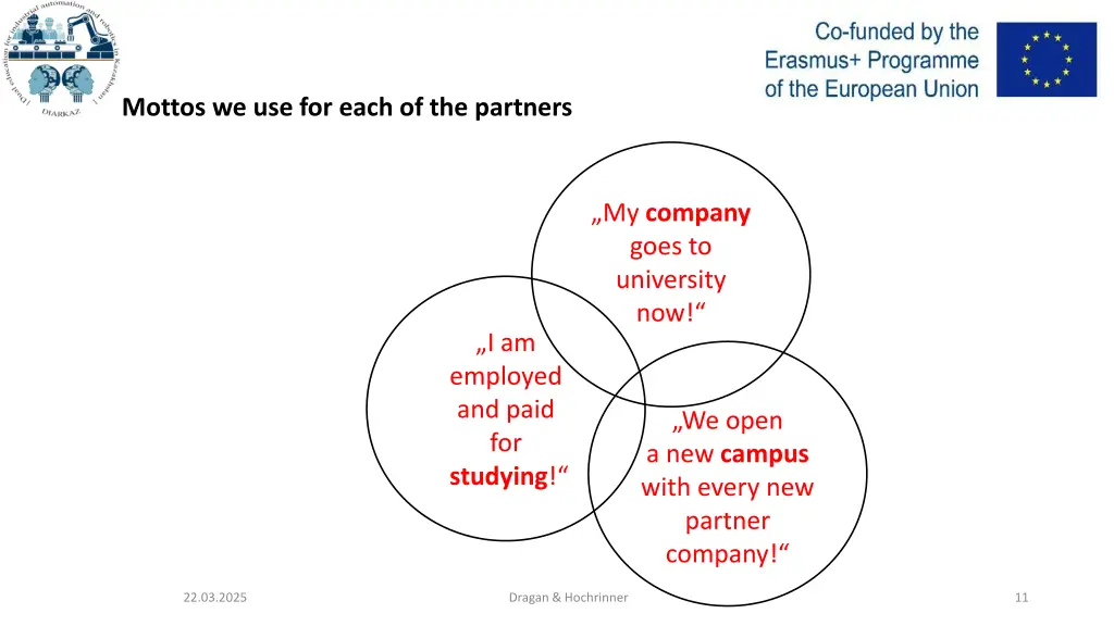 mottos we use for each of the partners