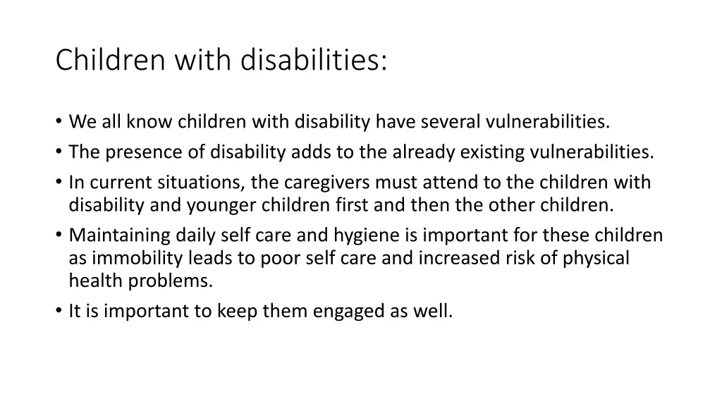 children with disabilities