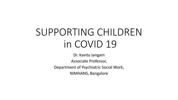 supporting children in covid 19
