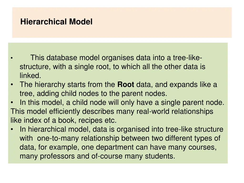 hierarchical model